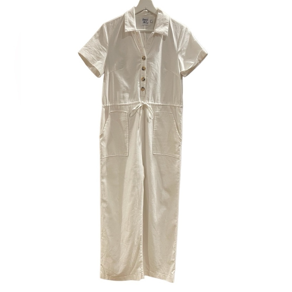 Princess Polly White Short Sleeve Pants Jumpsuit